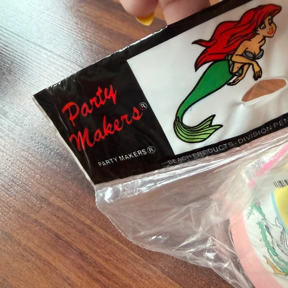 Vintage Disney The Little Mermaid 8 Party Hats New 1990s Ariel Prince Eric